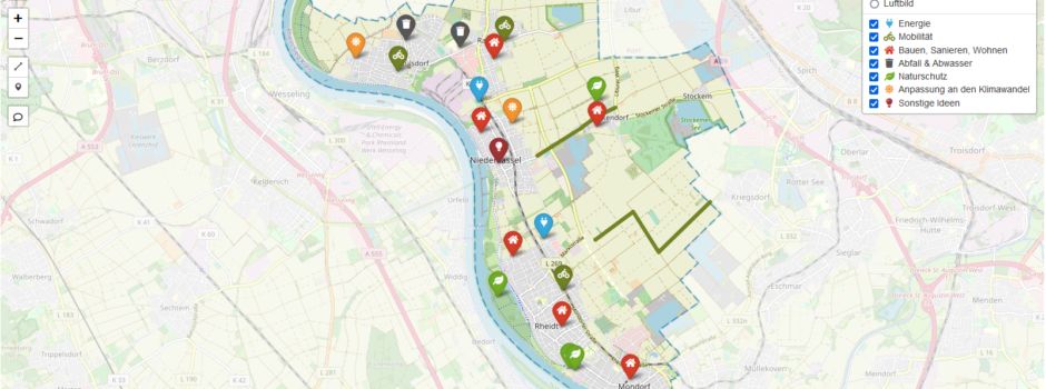 Klimaschutz in Niederkassel aktiv mitgestalten: mit der Online-Ideenkarte