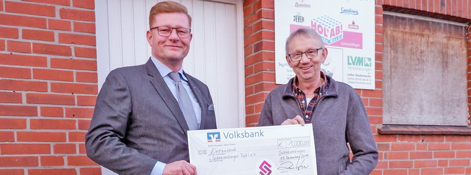 „Wertvolle Arbeit für das Gemeinwohl“: 1.000 Euro für die Schneverdinger Tafel