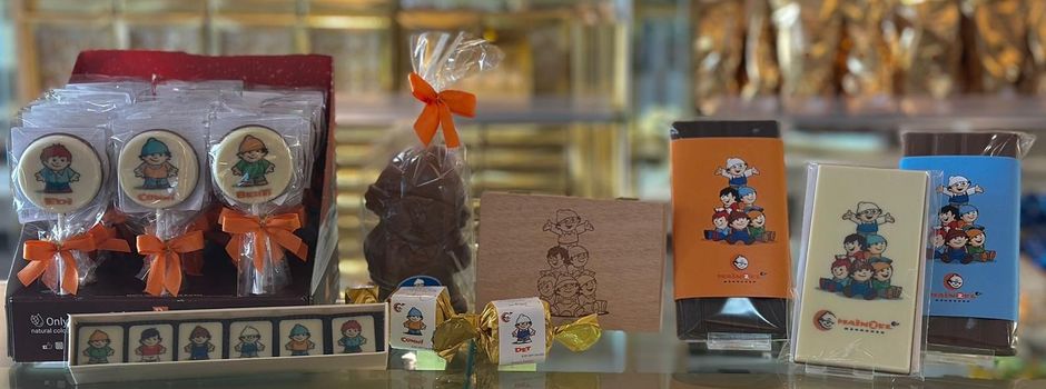 Das Mainzelmännchen erobert jetzt die süße Welt des Schokoladenhaus am Dom