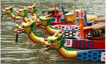 Elbfest: Internationale Gäste beim Drachenbootrennen