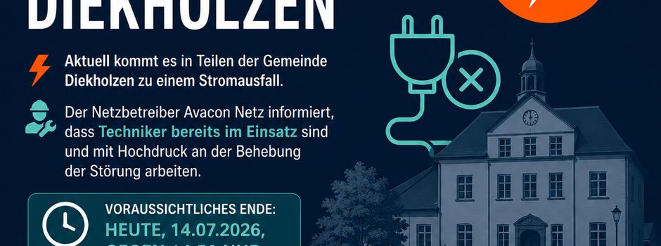 🚨 Update: Stromausfall in Teilen der Gemeinde Diekholzen ⚡