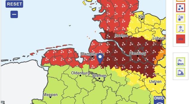 Amtliche Unwetterwarnung 