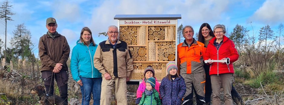 Neues Insekten-Hotel im Kita-Wald
