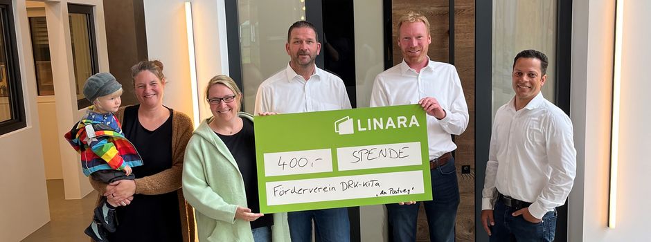 Linara OWL spendet dem Förderverein der DRK-KITA am Postweg 400,- EUR