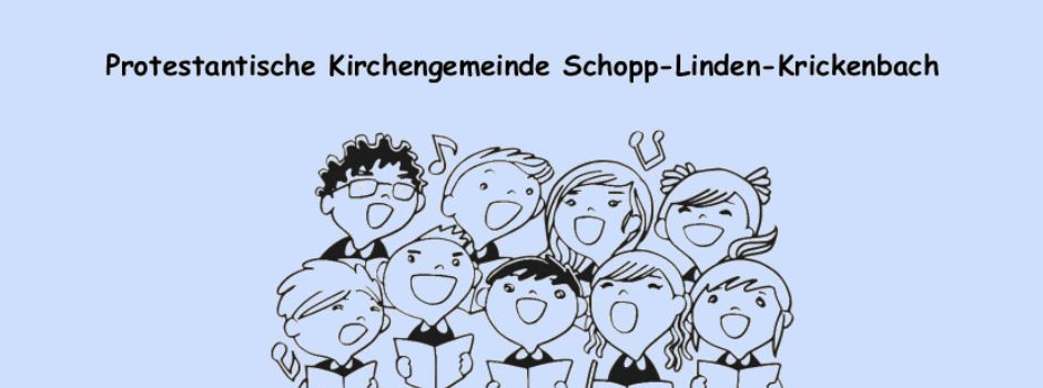Offenes Singen am Dienstag, 6. Mai 2025 von 19.00 Uhr bis ca. 20.30 Uhr im Protestantischen Gemeinderaum Schopp