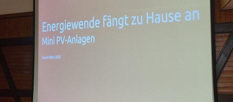 Energiewende fängt zu Hause an