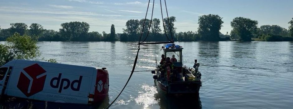 Angler findet Transporter im Rhein bei Worms