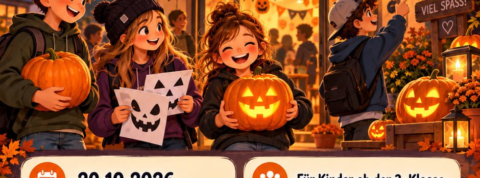 Halloween-Aktion im Kinder- und Jugendtreff Zell: Kürbisschnitzen