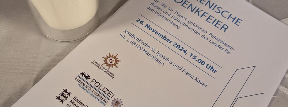 Gedenken an verstorbene Polizisten