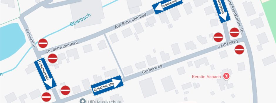 Änderung der Verkehrsregelung im Gerberweg/ Am Schwimmbad