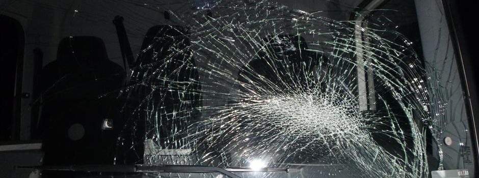 Steinwerfer auf der A63