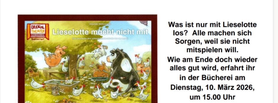Heute: Bilderbuchnachmittag in der Stadtbücherei