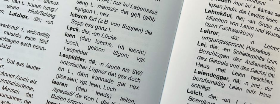 „Stänebächer platt“ Buchstabe L