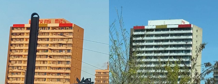 Ultras-Graffiti an Mainzer Hochhaus entfernt
