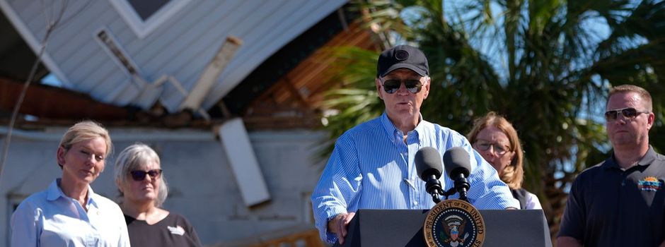 Biden macht sich Bild von Hurrikan-Schäden in Florida