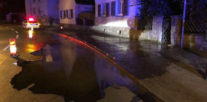 Mombacher Straße unter Hochtangente kurzzeitig vollgesperrt