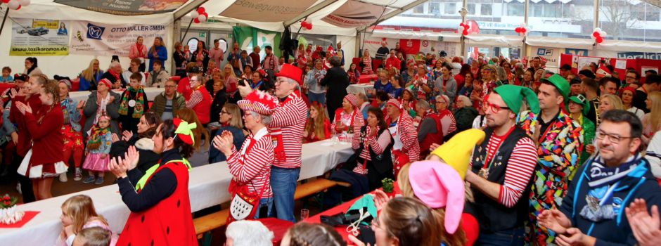Prinzenfrühschoppen des Ranzeler Prinzen: Tollitäten, Tanzgruppen und viele Gäste im Festzelt