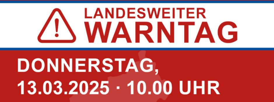 ⚠️Erster landesweiter Warntag RLP am 13. März📢