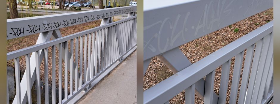 Vandalismus in Krakow am See "Brücke Nordischer Hof"