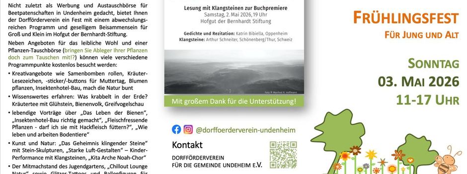 Frühlingfest 3.5.2024 11-17 Uhr