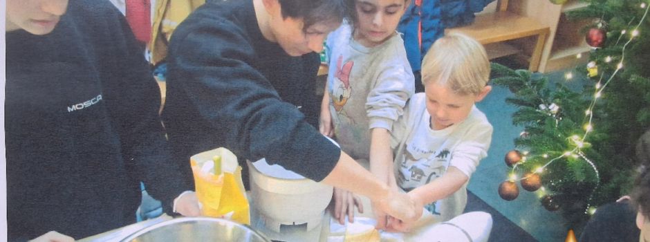 Plätzchenbacken sorgt für strahlende Gesichter im Kindergarten Sonnenschein