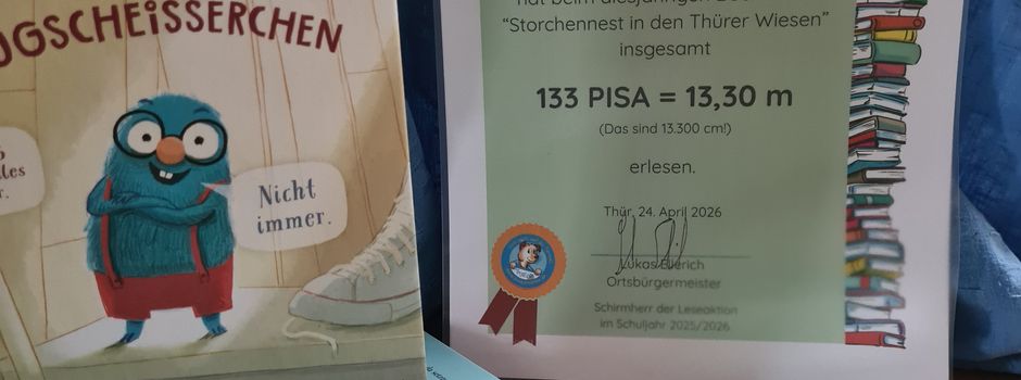 Erfolgreicher Abschluss der Leseaktion „Büchertürme“ der Kinderbücherei Thür in Zusammenarbeit mit der Grundschule Thür