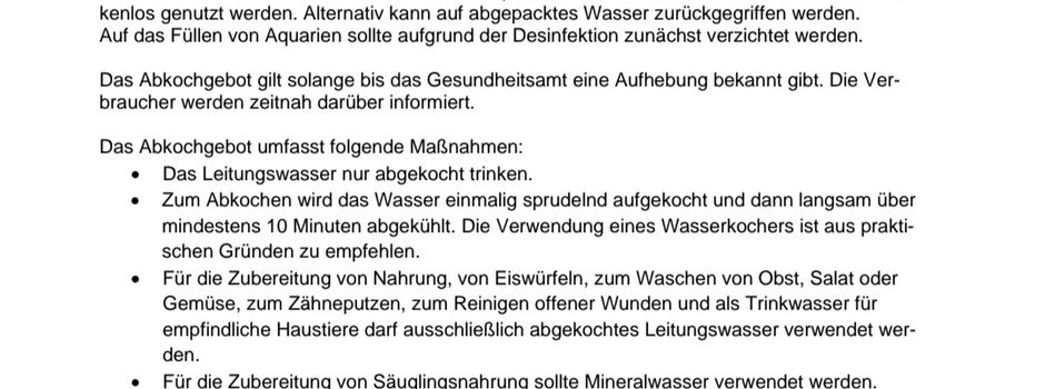 Trinkwasser abkochen