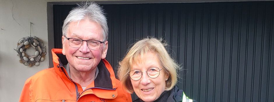 Sicherheit geht vor: Gisela und Lutz Fißler treten beim Stadtradeln nur mit Helm in die Pedale