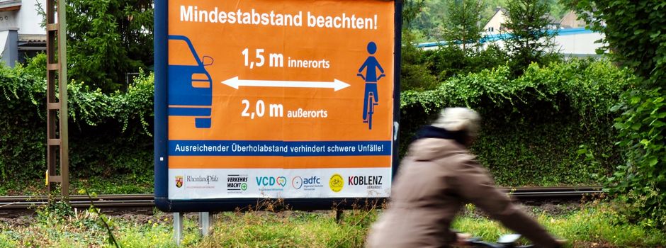 Koblenz startet Kampagne für sicheres Überholen von Radfahrern