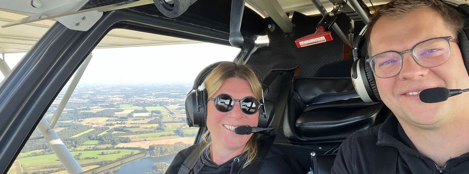 Heike Wittop auf Rundflug über der heimischen Region