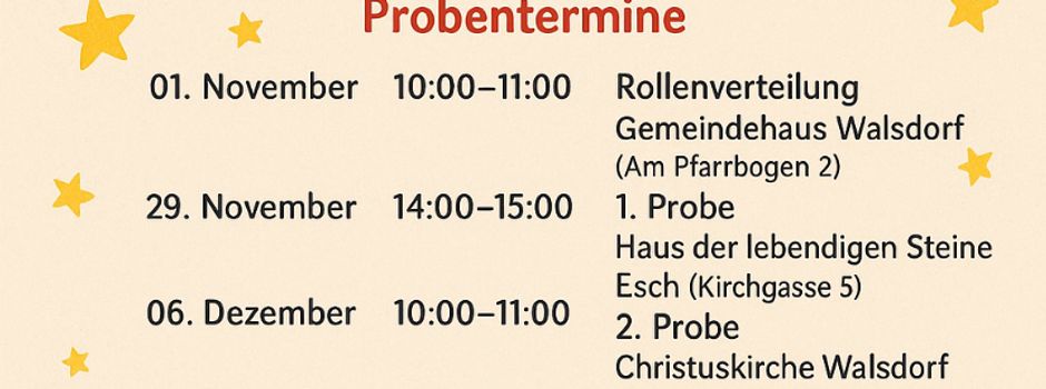 Einladung zum Krippenspiel