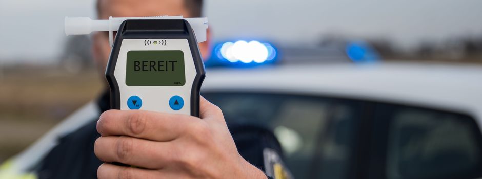 Mit Fahrzeug in Strauch und Hecke