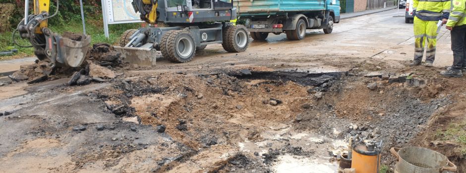 Mehrere Wasserrohrbrüche in Niederkassel, Mondorf und Lülsdorf