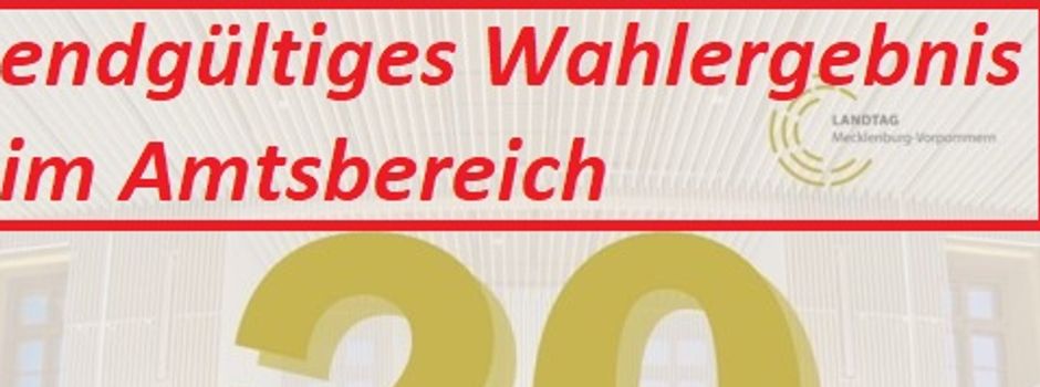 Landtagswahl 2026: Das endgültige Ergebnis aus dem Amtsbereich Krakow am See