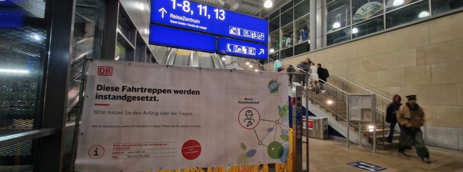 Defekte Rolltreppe am Mainzer Hauptbahnhof: Wie es nun weitergeht