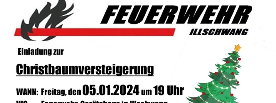 Christbaumversteigerung bei der FF Illschwang
