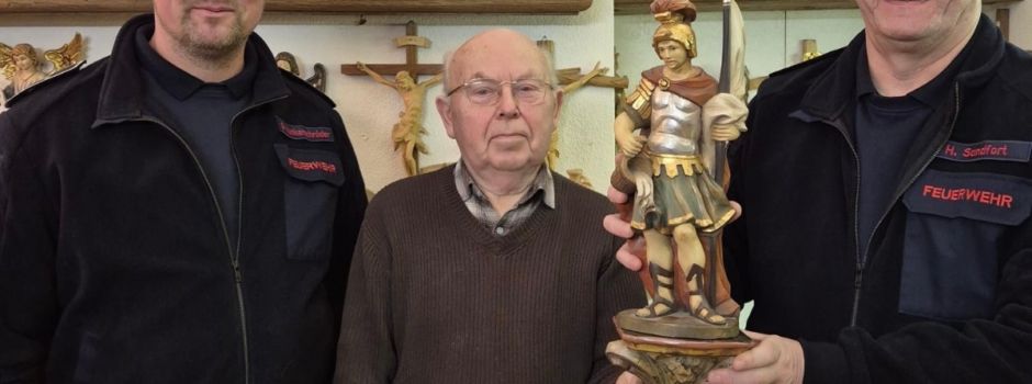 Einzug des Schutzpatrons: Heiliger Florian zieht in Quenhorn bei der Feuerwehr ein