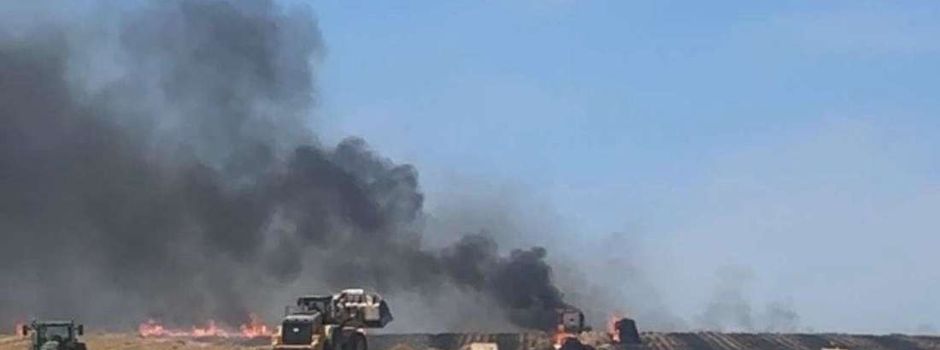 Flächenbrand zwischen Abterode und Gut Mönchhof