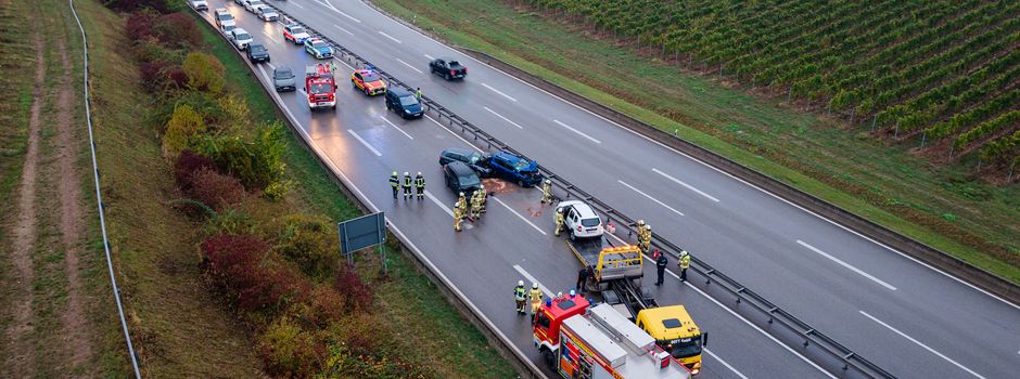 Massenkarambolage auf B41: Sieben Fahrzeuge bei Winzenheim beteiligt