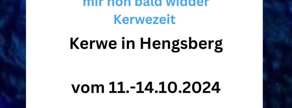 Kerwe in Hengsberg vom 11. – 14.10.2024