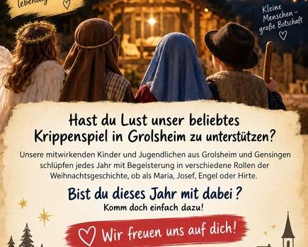 Krippenspiel in Grolsheim 2026
