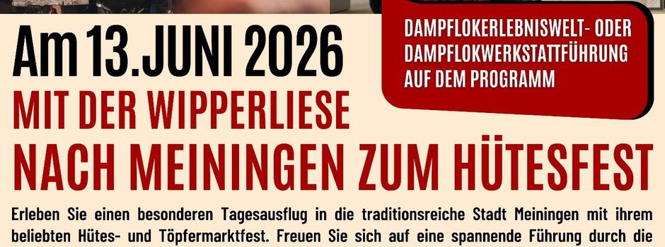 Mit der Wipperliese von Wippra nach Meiningen zum Hütesfest