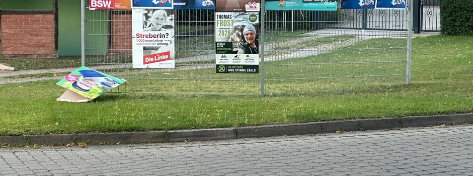 Wahlplakate entfernt