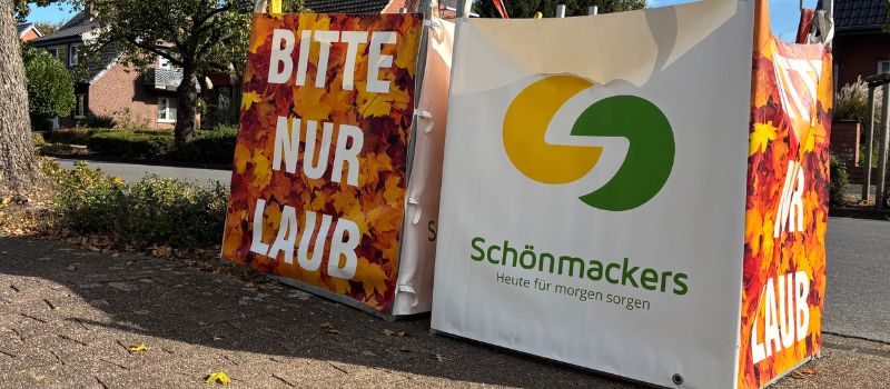 Laubsammelbehälter in Issum