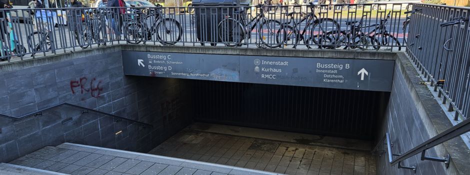 Fußgänger-Unterführung am Wiesbadener Hauptbahnhof wieder geöffnet