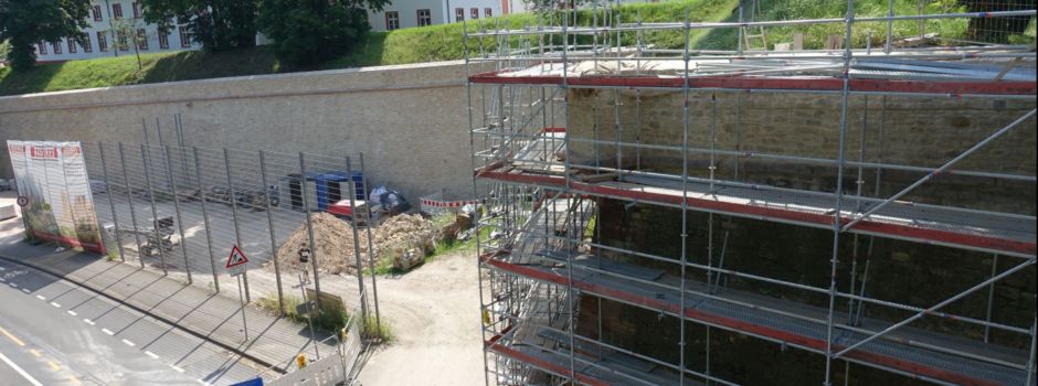So laufen die Arbeiten an der Zitadellenmauer