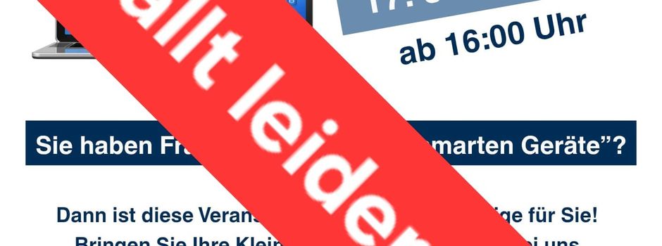 Achtung, der Techniknachmittag am 17.6. fällt aus