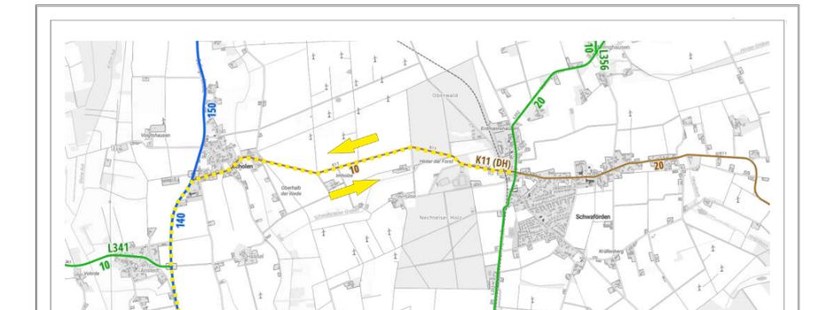 Sanierung L 202 in der Ortsdurchfahrt Sulingen geht gut voran
