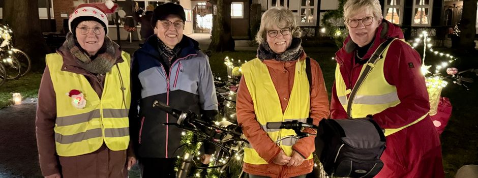 Adventsleuchten – Fahrrad-Lichtertour von kfd & Heimatverein Clarholz lässt den Ortskern im Lichterglanz erstrahlen