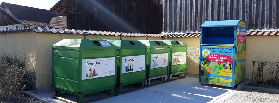 Altkleiderbox, Glas- und Dosencontainer  haben neuen Standort